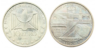 Németország 10 EURO 2002 BU földalatti vasút 100.évforduló