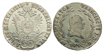 I.Ferenc 20 krajcár 1818 B