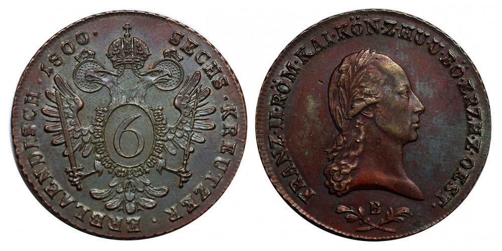 I.Ferenc 6 krajcár 1800 B