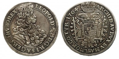 I.Lipót 1/2 tallér 1704 KB.