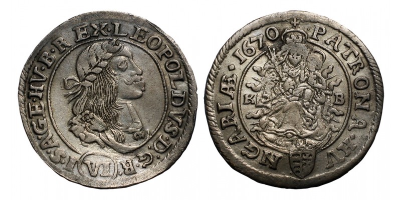 I.Lipót 6 krajcár 1670