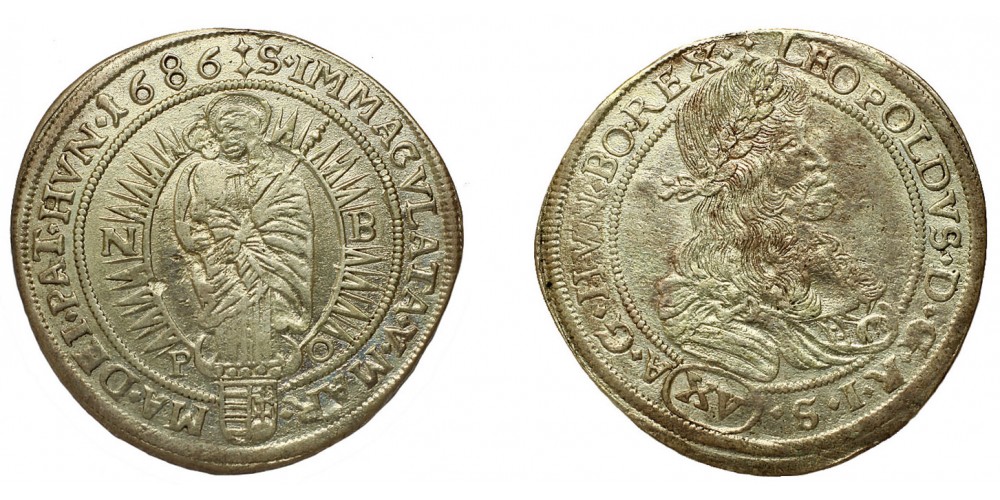Leopold I. 15 krajczár 1686 NB/PO