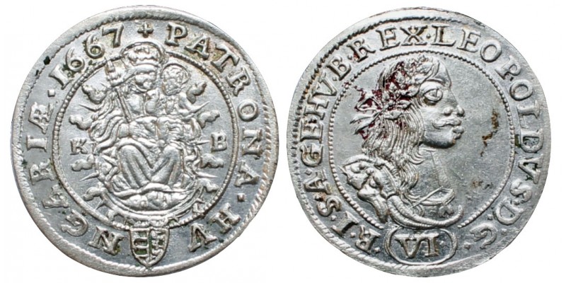 I.Lipót 6 krajcár 1667