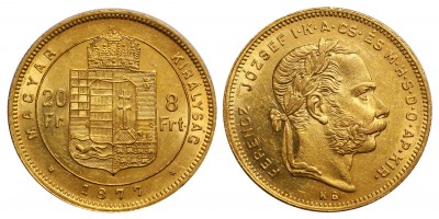 Ferenc József 8 Forint 1877 KB