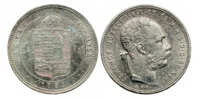 Ferenc József 1 forint 1881 KB.