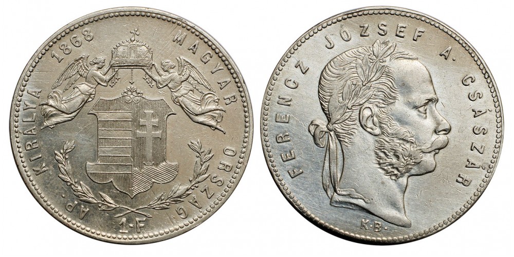 Ferenc József 1 Forint 1868 KB