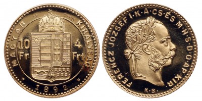 Ferenc József 4 forint 1892 KB utánveret