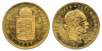 Ferenc József 4 Forint 1885 KB