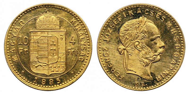 Ferenc József 4 Forint 1885 KB