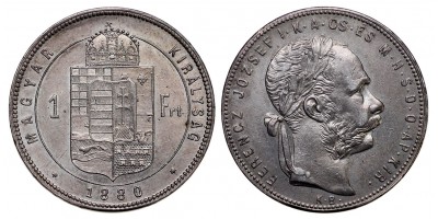 Ferenc József 1 Forint 1880 KB