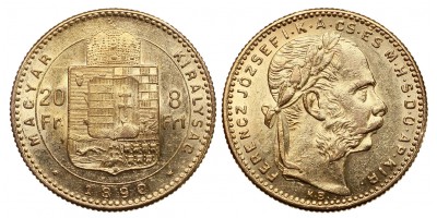 Ferenc József 8 Forint 1890 KB