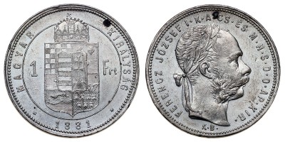 Ferenc József 1 forint 1881 KB.