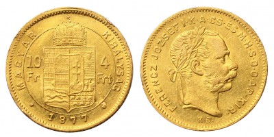 Ferenc József 4 Forint 1877 KB