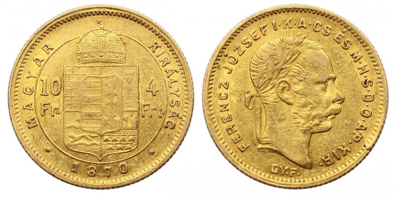 Ferenc József 4 Forint 1870 GYF