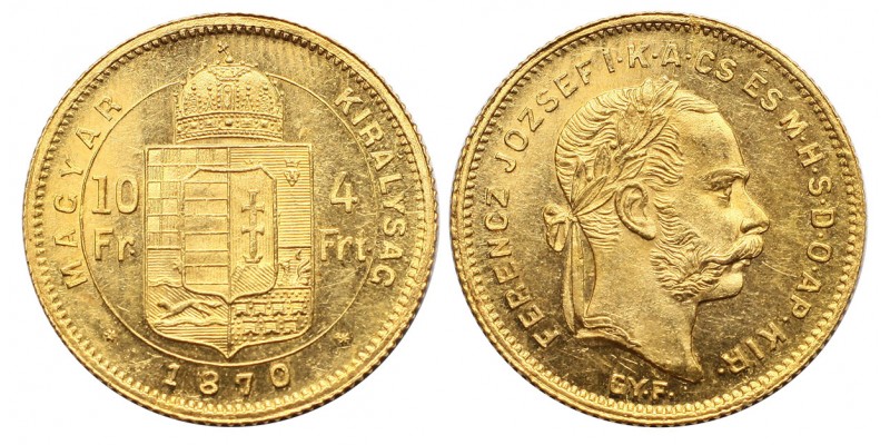 Ferenc József 4 Forint 1870 GYF