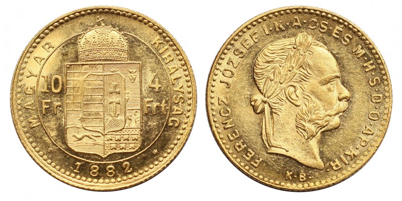 Ferenc József 4 Forint 1882 KB