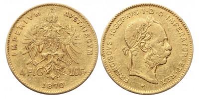 Ferenc József 4 forint 1870 jn.