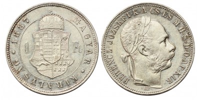 Ferenc József 1 Forint 1887 KB 