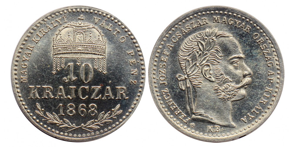 Ferenc József 10 krajcár 1868 KB ARTEX