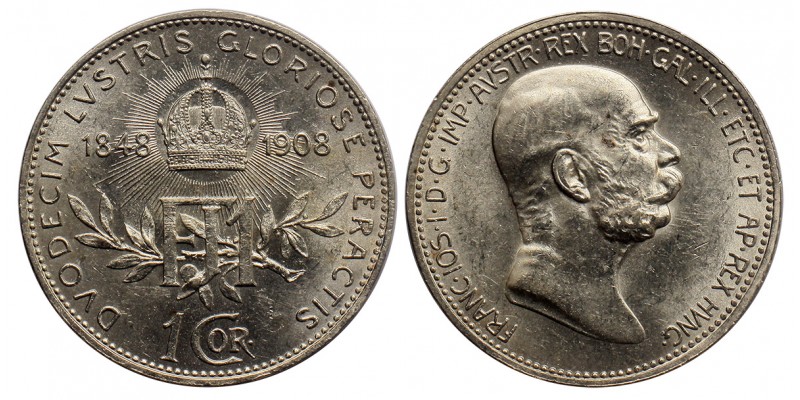 Ferenc József 1 korona 1908 vjn.