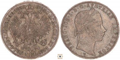Ferenc József 1 florin 1859 V