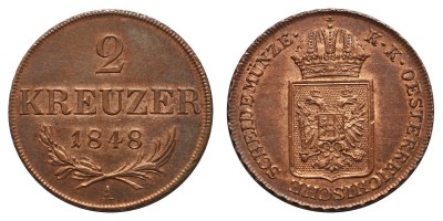 Ausztria 2 krajcár 1848 A