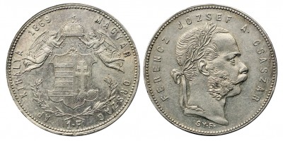 Ferenc József 1 Forint 1869 GYF