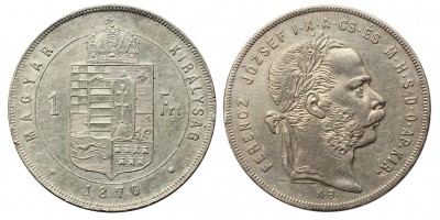 Ferenc József 1 Forint 1870 KB.