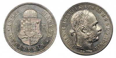 Ferenc József 1 Forint 1884 KB 
