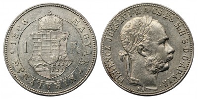 Ferenc József 1 Forint 1886 KB 