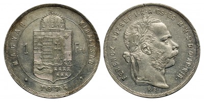 Ferenc József 1 Forint 1876 KB