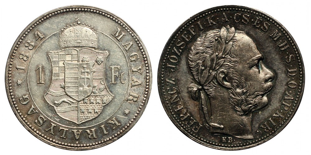 Ferenc József 1 Forint 1884 KB 