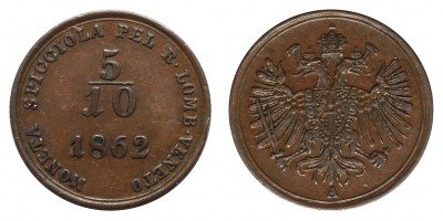 Lombardia-Venezia 5/10 soldo 1862