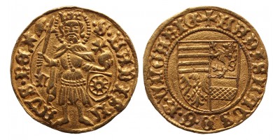 V. László 1440/1453-57 aranyforint ÉH 515 R!