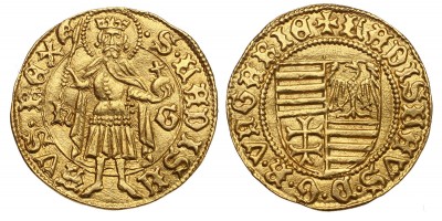 V. László 1440/1453-57 aranyforint ÉH 519 RR!