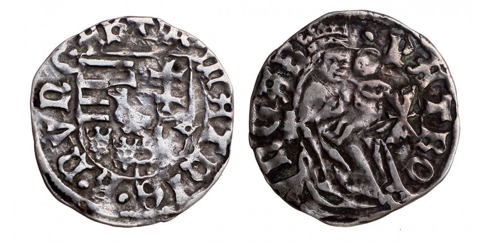 I. Mátyás 1458-90 denár ÉH 565