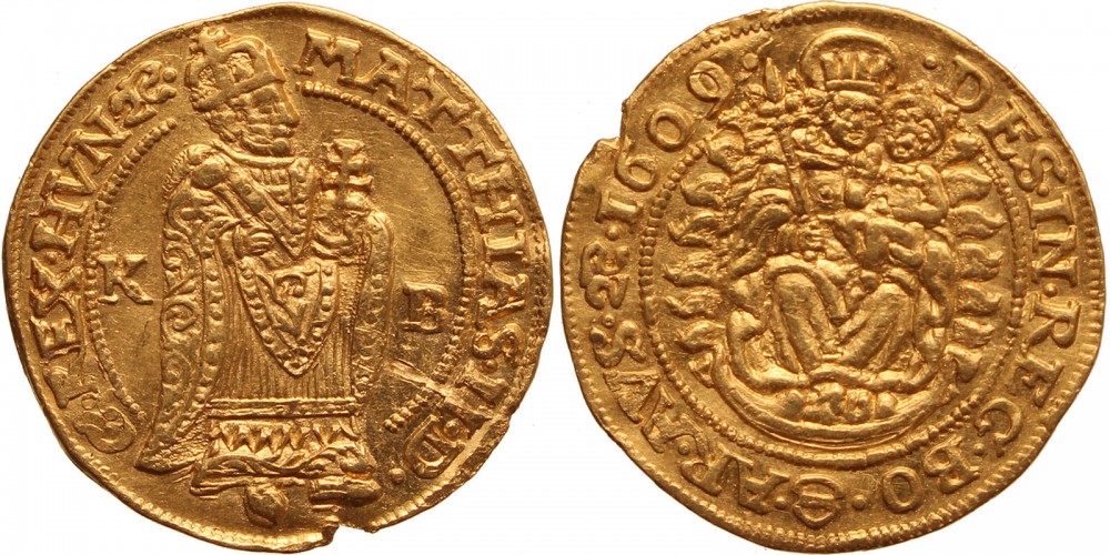 II.Mátyás aranyforint 1609 KB