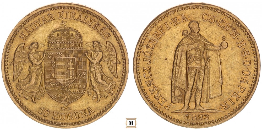 Ferenc József 10 korona 1893 KB