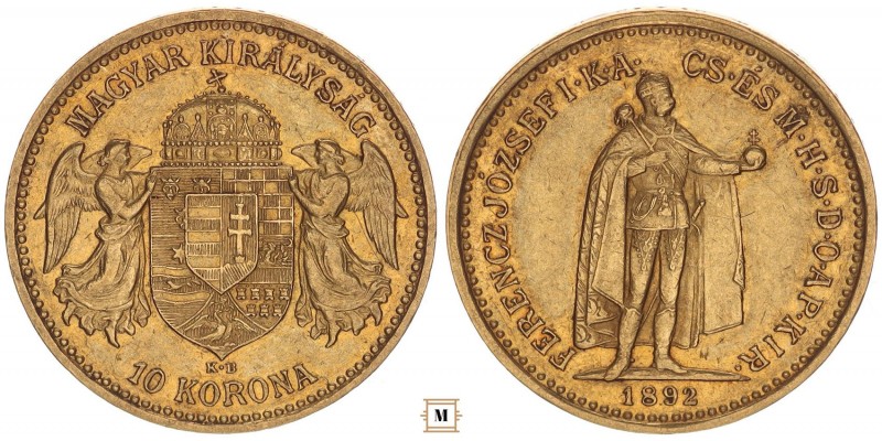 Ferenc József 10 korona 1892 KB