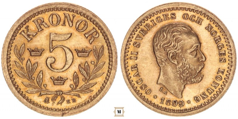 Svédország 5 kronor 1899