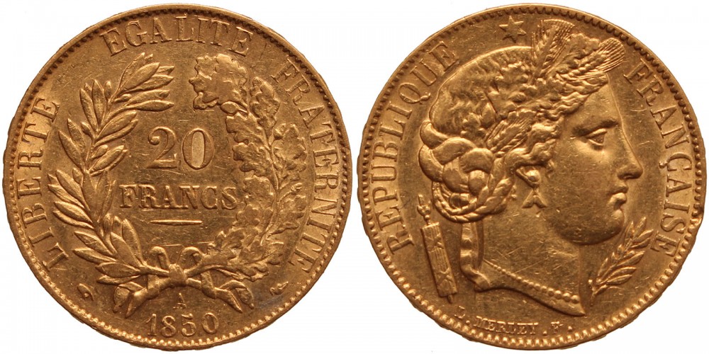 Franciaország 20 frank 1850 A