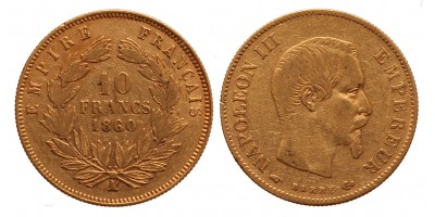 Franciaország 10 frank 1860 A