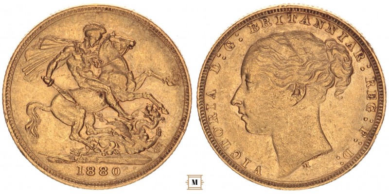 Ausztrália sovereign 1880 M