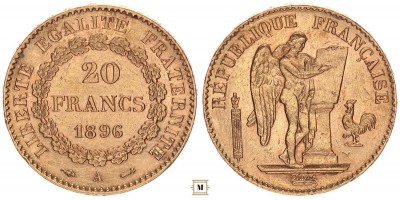 Franciaország 20 frank 1896 A