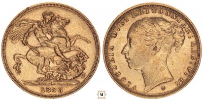 Ausztrália sovereign 1886 S