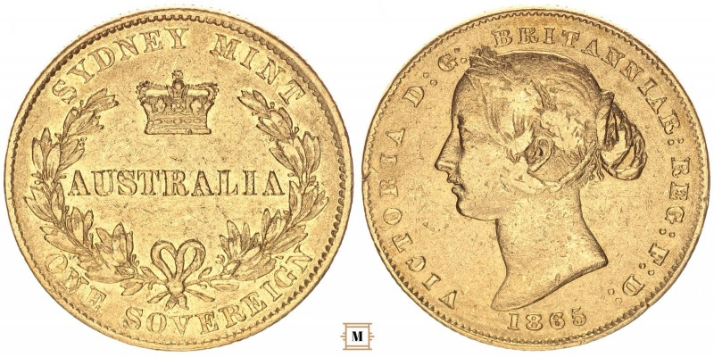 Ausztrália sovereign 1865