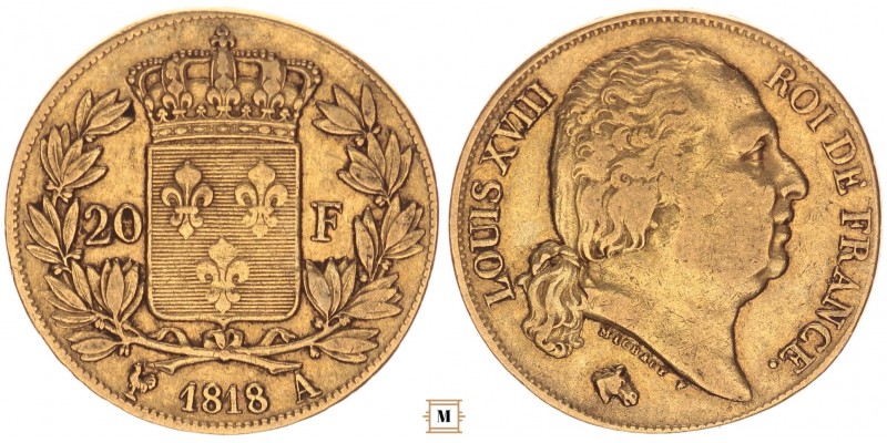 Franciaország 20 frank 1818 A