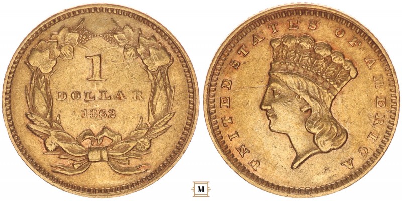 USA 1 dollár 1862