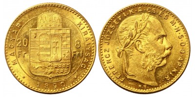 Ferenc József 8 Forint 1890 KB