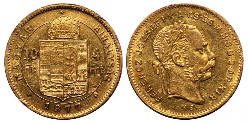 Ferenc József 4 Forint 1877 KB